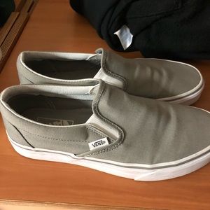Grey slip-on vans